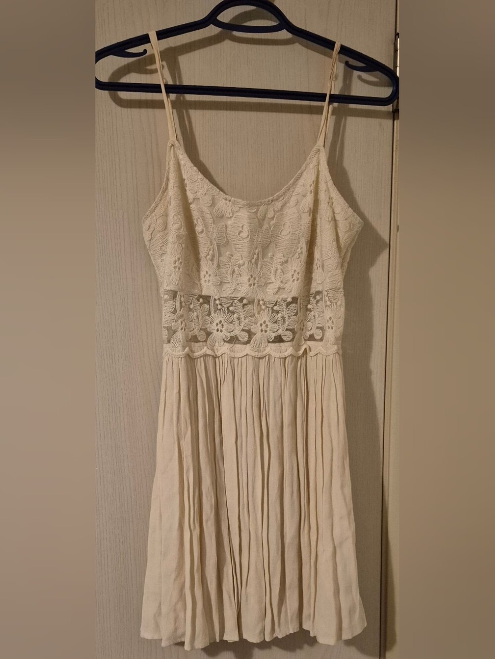 Alythea Ivory Floral Lace Fit & Flare Mini Dress Size S